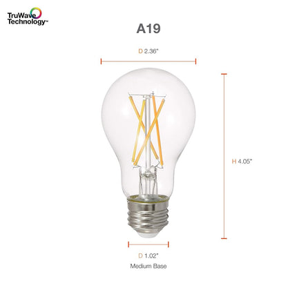 Sylvania LED TruWave Natural Series A19 Light Bulb, 40W Equivalent, Efficient 5.5W, Dimmable, 450 Lumens (40805), Soft White (6 Count)
