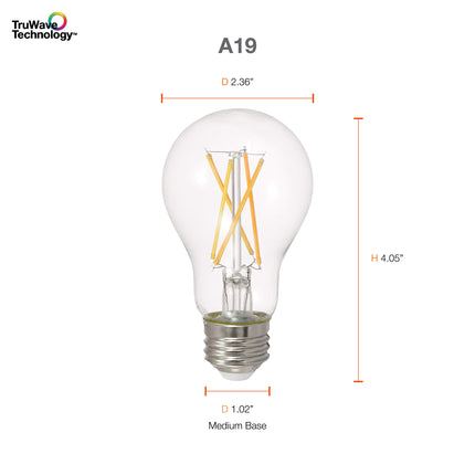 Sylvania LED TruWave Natural Series A19 Light Bulb, 40W Equivalent, Efficient 5.5W, Dimmable, 450 Lumens (40805), Soft White (6 Count)