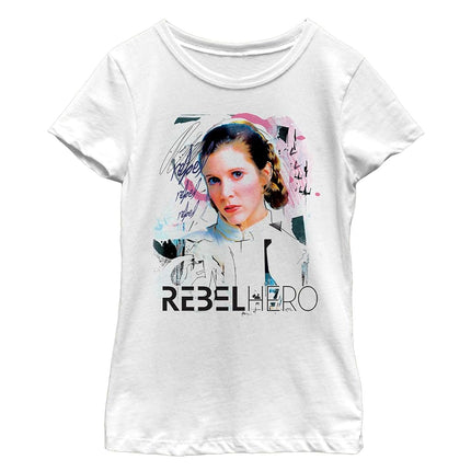 STAR WARS Girls T-Shirt, White//Scribble Montage, 