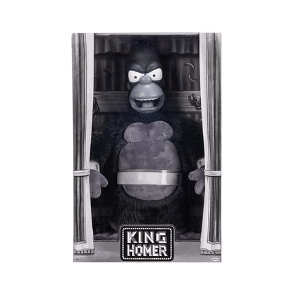 The Simpsons King Homer Collectible Plush by Jakks Pacific, Officially Licensed, 16in / 40cm Tall, Inspired by Treehouse of Horror Episode, Plush Faux Fur and Molded Head, Collector's Packaging