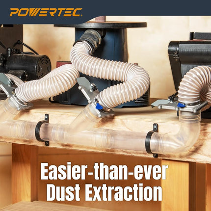POWERTEC 70176V Clear PVC Dust Collection Pipe 2-1/2" x 36" Long, 1PK