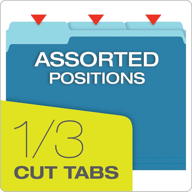 Tops Products Top Tab Colored Folders (ESS15213BLU)