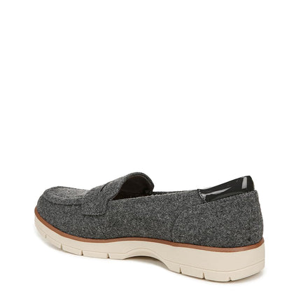 Dr. Scholl's Shoes Women's Nice Day Loafer, Charcoal Wool, 4 UK