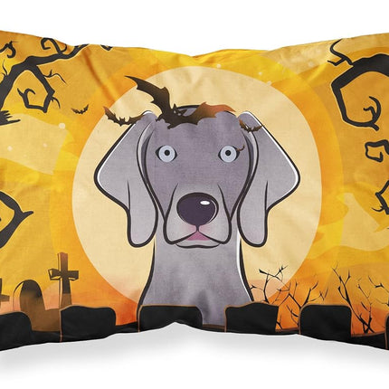 Caroline's Treasures BB1789PILLOWCASE Halloween Weimaraner Fabric Standard Pillowcase, Large, Multicolor