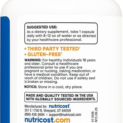 Nutricost R-Alpha Lipoic Acid 100mg, 120 Capsules - Veggie Capsules, Non-GMO, Gluten Free