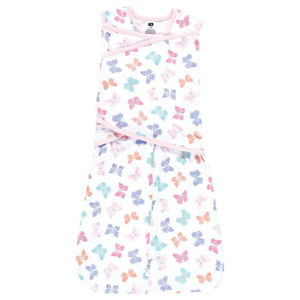 Hudson Baby Unisex Baby Convertible Swaddle Sleep Sack, Pastel Butterfly, 3-9 Months