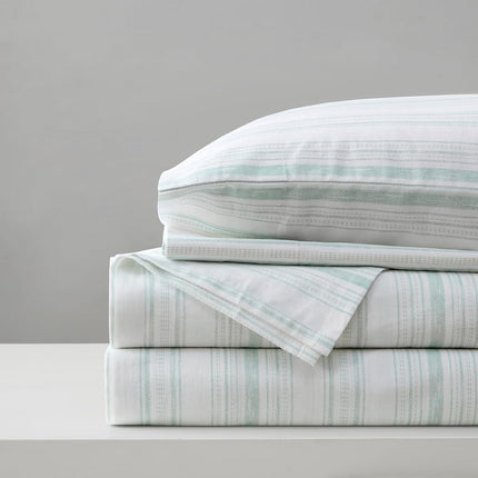 Comfort Spaces 100% Cotton Sheet Set Breathable, Lightweight, Soft with 14" Elastic Pocket Fits up to 16" Mattress, All Season Cozy Bedding, Matching Pillow Case, King Good Vibes 4 Piece