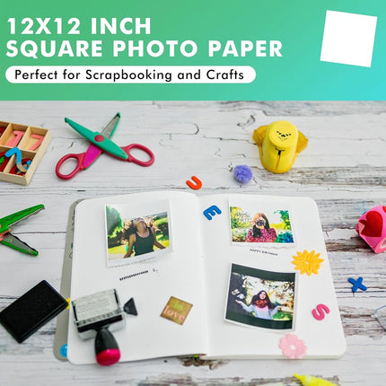 Koala Double Sided Thin Matte Printer Paper 12x12 Inch 32LB 110 Sheets