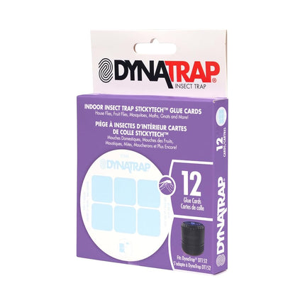 DynaTrap 21523 Replacement StickyTech Glue Boards for DT152 Indoor Fly & Flying Insect Trap – 12 Pack