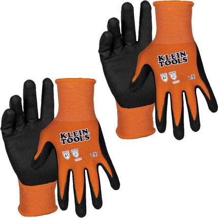 Klein Tools 60581 Work Gloves, Knit Dipped Cut Res