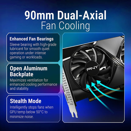 PNY NVIDIA GeForce RTX™ 5060 Ti 16GB OC Dual-Fan Graphics Card