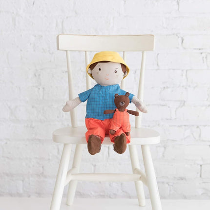 Manhattan Toy Playdate Friends Alex Machine Washable and Dryer Safe 14 Inch Doll with Mini Bear Stuffed Animal