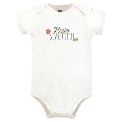 Hudson Baby Unisex Baby Cotton Bodysuits, Hello Beautiful, Preemie