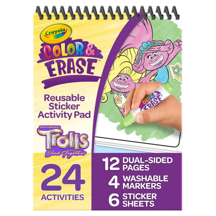 CRAYOLA Trolls Color & Erase Sticker Activity Pad,