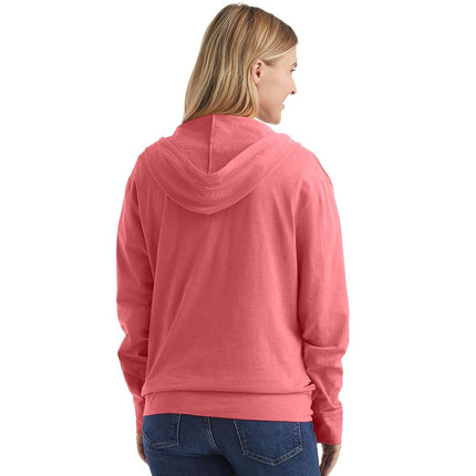 Hanes Women's Jersey Full Zip Hoodie, Briny Pink, X-Large