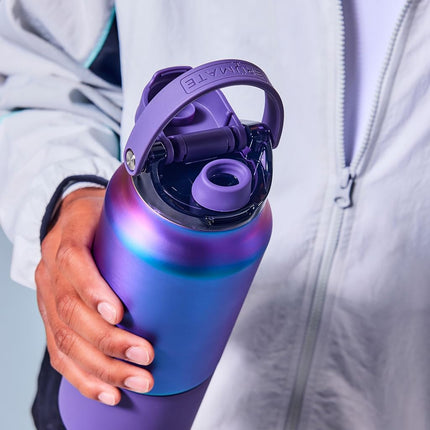 BrüMate Rise 25oz Water Bottle with Covered Silicone Straw | 100% Leakproof Insulated Water Bottle | Cup Holder Friendly Base | 25oz (Mocha)