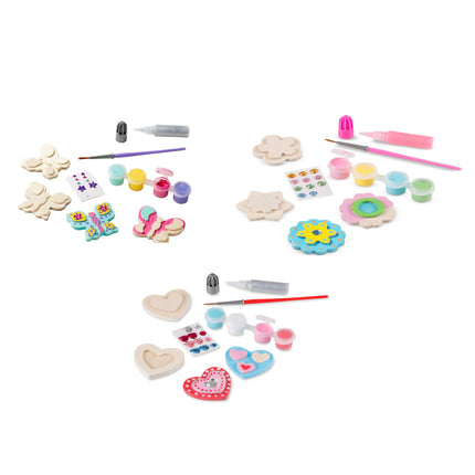 Melissa & Doug Paint & Decorate Your Own Wooden Magnets Craft Kit � Butterflies, Hearts, Flowers