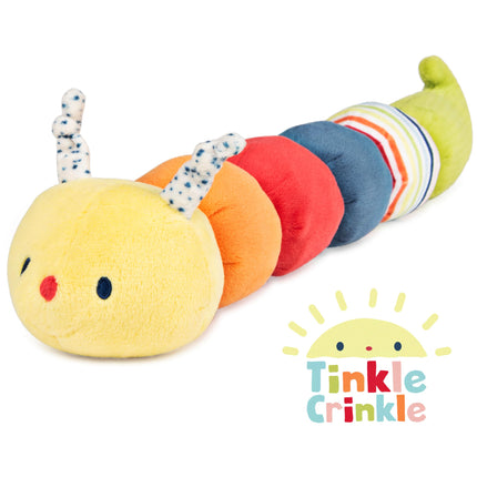 GUND Bebé Tinkle Crinkle Collection Peluche sensorial de oruga, 35.5 cm