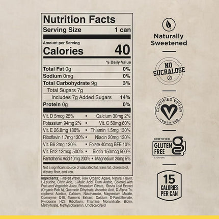 FITAID Recovery Blend, 100% Clean and Paleo Friendly, BCAAs, Glucosamine, Electrolyes, L-Glutamine, L-Arginine, Turmeric, Naturally Sweetened, Vegan 355ml Cans (Pack of 24)