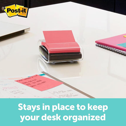 3M Post It Pop Up Notes Dispenser 3-Inch x 3-Inch Black, Acrylic, Multicoloured