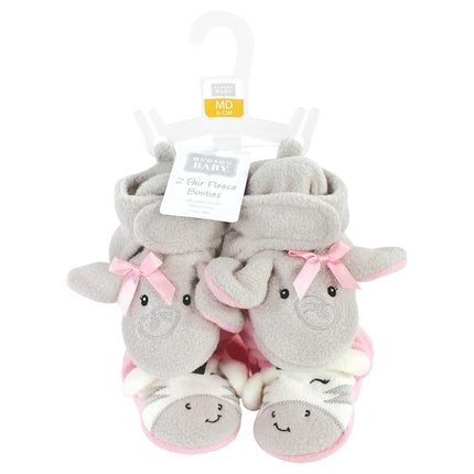 Chaussons douillets en polaire unisexe Hudson Baby, éléphant zèbre, 12-18 mois, éléphant zèbre, 12-18 mois
