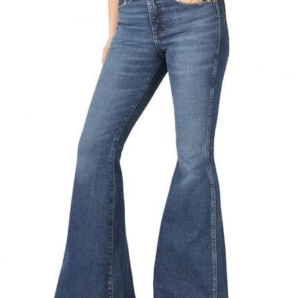 Wrangler Jeans acampanados retro de cintura alta para mujer, color verde, Paige, 31W x 32L