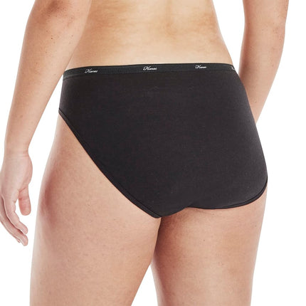Hanes Women's Panties Pack, High-cut Cotton Briefs, Hi-cut Cotton Underwear, 6-pack (Colors May Vary), Solid/Print Mix, 8