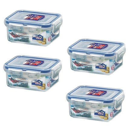 (Pack of 4) LOCK & LOCK Airtight Rectangular Food 