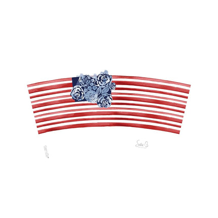 Vaso térmico aislante de doble pared Tervis Sara Berrenson Sweet Home American Flag Made in USA, 473 ml, Clásico