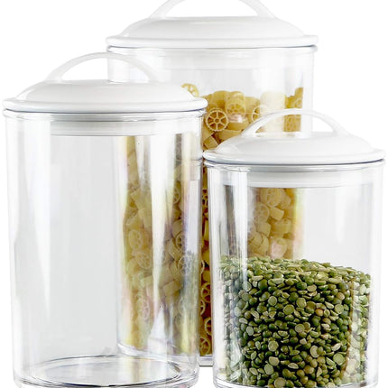 Calypso Basics 3-Piece Acrylic Canister Set, Plum 