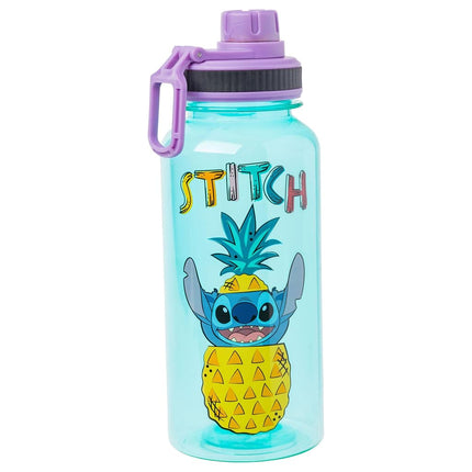 Disney Lilo & Stitch Pineapple 32-Ounce Twist Spout Water Bottle And Sticker Set