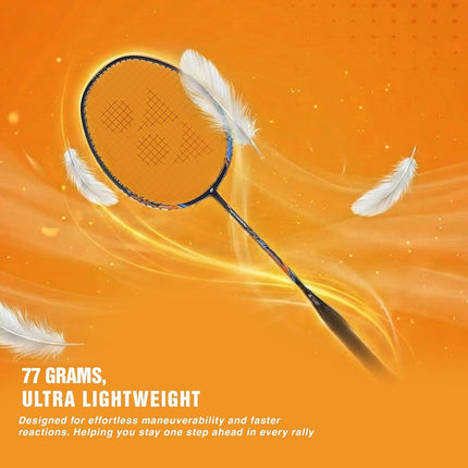 Yonex Nanoray Light 18i Badminton Racquet | Color: Black | Size: G4-5U | Material: Graphite | with Full Cover | Ultra-Light Weight: 77 Gram | Tension: 30 Lbs | Nanoscience Technology | Isometric Head