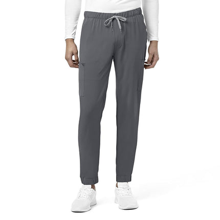WonderWink Renew Men's Jogger Scrub Pant, Pewter, 