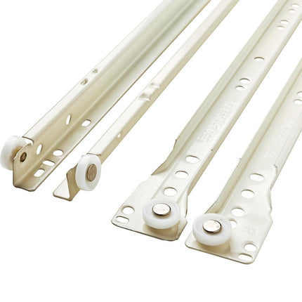 Franklin Brass Self-Closing 16' Drawer Slides Bottom Mount, 5-Pairs (10-Pieces) Cabinet, 50lb Capacity White Kitchen Hardware D68816K-W-B