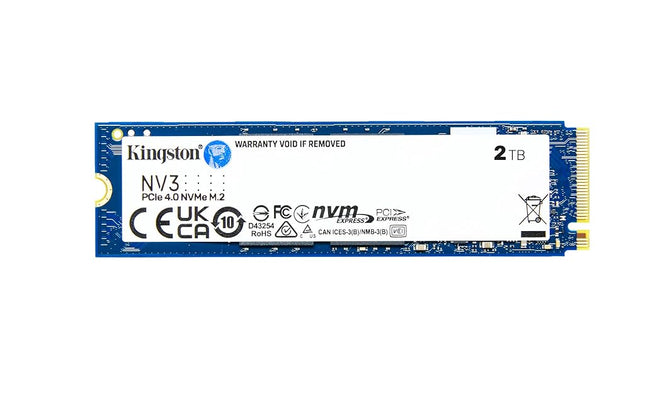 Kingston NV3 NVMe PCIe 4.0 Internal SSD 2TB M.2 2280-SNV3S/2000G