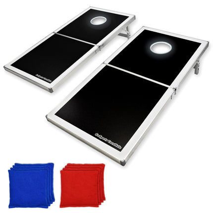 GoSports LED Light Up Cornhole Set, Regulation Size