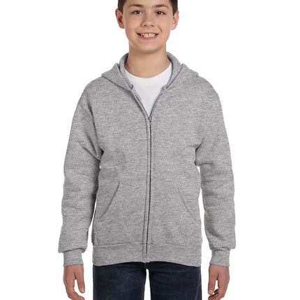 Hanes Big Boys' Eco Smart Fleece Zip Hood, Light Steel, X-Large