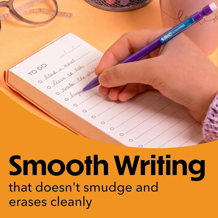 Bic Mechanical Pencils, Xtra Smooth, Bright Edition (Darker Colors, Erases Cleanly), 40-Count