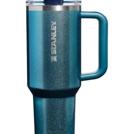 Vaso térmico STANLEY Quencher ProTour con pajita abatible y tapa a prueba de fugas, 1,2 l | Pajita y asa integradas | Compatible con portavasos para viajes | Taza de acero inoxidable con aislamiento | Sin BPA | Ponderosa Shimmer