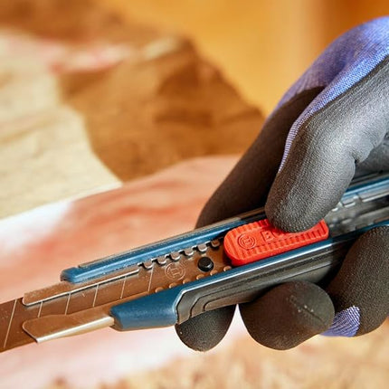 BOSCH H11-12100-1 18mm Snap-Off Utility Knife | Soft Grip, Slider Mechanism, and Integrated Blade Snap