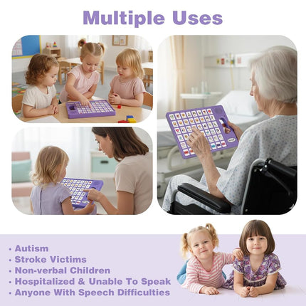 Joyreal AAC Device for Autism, Non Verbal Communication Tools for Speech Therapy & Stroke Rehab. Speech Communication Tablet, Autism Talking Aids with 8 Programmable Buttons & Adjustable Volume