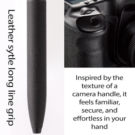 Pentel BXA105A-A Calme Oil-Based Ballpoint Pen, 0.02 inches (0.5 mm), Black, Black Ink, 10 Pieces