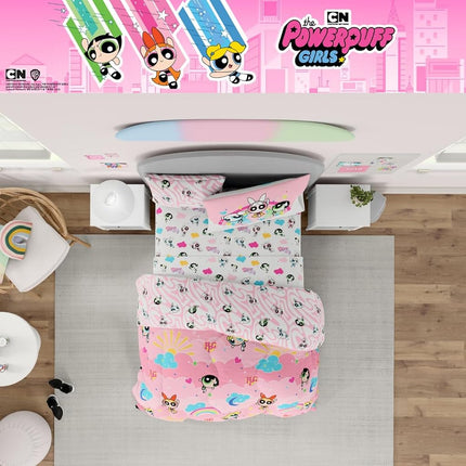 Franco Collectibles Powerpuff Girls Bedding 7 Piece Super Soft Comforter and Sheet Set with Sham, Full, (100% Official Licensed Product)