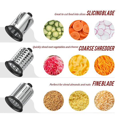 GVODE Slicer Shredder Attachment for KitchenAid Stand Mixers, Vegetable & Cheese Slicer & Grater, Stainless Steel Blade, White & Silver