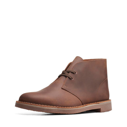 Clarks - Mens Bushacre 3 Boots, 9.5 UK Wide, Dark Brown Leather
