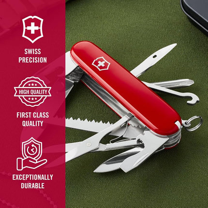 Victorinox Swiss Army Pocket Knife Fieldmaster with 15 Functions, Red