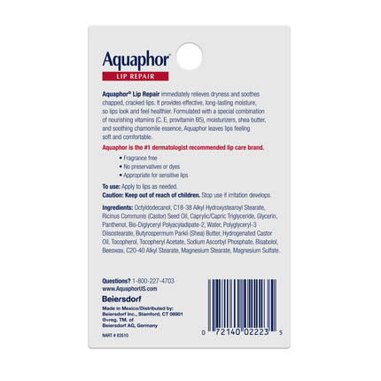 Aquaphor Reparador de Labios (Paquete de 2)