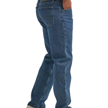 Wrangler Authentics Men's Classic 5-Pocket Relaxed Fit Jean, Dark Stonewash Flex, 35W x 30L