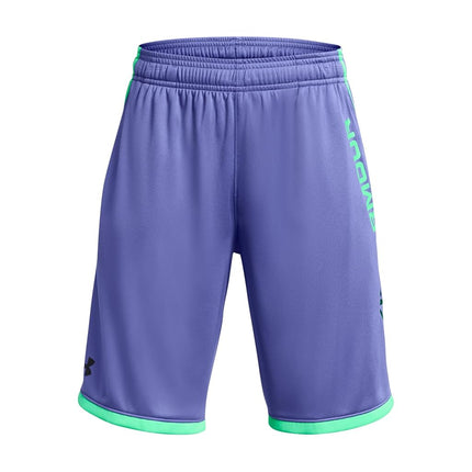 Short Under Armour Stunt 3.0 pour garçon, (561) Starlight / Vapor Green / Photon Blue, XS
