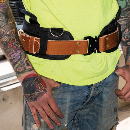 Klein Tools 5826L Leather Tool Belt with Quick-Release Buckle, 32-Inch to 40-Inch Waists, Large